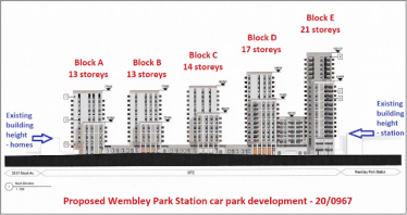 TFL's development, Block E is the height of 20 double decker Buses!